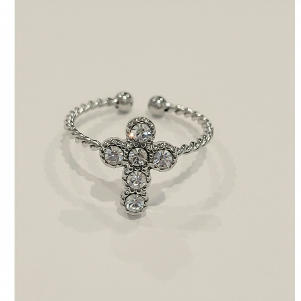 Silver Cross Ring | Faith Based Jewelry -Stainless